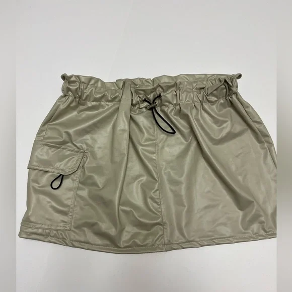 NWT ⚜️ Just Polly NY Forever 21 Toggle Drawstring Mini Skirt size L - Picture 15 of 15